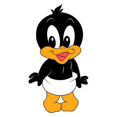 What an incredibly cute three-year-old black duckling with orange legs and a beak! This is Baby Daffy and he is one of the main characters in Baby Looney Tunes and the baby version of Daffy Duck. The... Baby Looney Tunes Centerpieces, Daffy Duck Pfp, Looney Tunes Drawings, Black Duckling, Baby Looney Tunes Characters, Duck Drawings, Duck Pfp, Minion Kevin, Duffy Duck