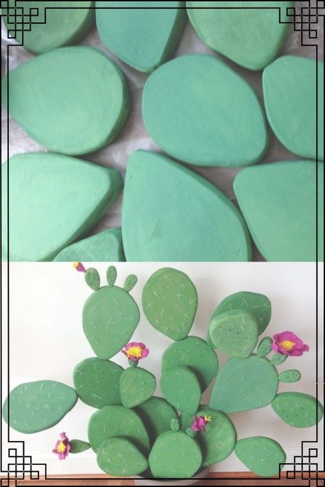 Diy Cactus Balloon Sculpture, Diy Fake Cactus, Papier Mache Cactus, Giant Cactus Diy, How To Make Cactus Decorations, Disco Cactus Diy, Desert Classroom Decor, How To Make A Cactus, Diy Desert Decor