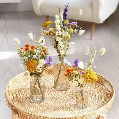 Buy Dried Flower Bouquets UK | Online Flower Delivery Wildflower Centerpieces, Flower Table Decorations, Bloom And Wild, Dried Flowers Wedding, Wildflower Baby Shower, Flowers In Jars, Flower Vase Arrangements, Wedding Table Flowers, Flower Party