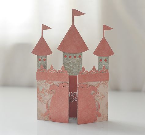 Possible invite or card?? Add dragon to front and cut #2 into flags? Free Castle Gate-Card SVG cut file #Silhouette #CutFile Castle Card, Castle Party, Album Scrapbooking, Cricut Cards, Shaped Cards, Free Svg Files, A Castle, Silhouette Cameo Projects, Silhouette Crafts