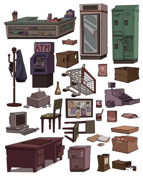 Timothy Chan: Prop Design Props Illustration, Props Concept, Environment Props, Bg Design, Props Art, Images Kawaii, Game Props, Game Concept Art, Design Jobs