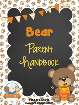 A ready made Bear Theme Parent Handbook template for preschool, pre-k, and kindergarten. Just add your own text to customize this cute template and print! Take the VIDEO TOUR HERE! Communication Binder, Bears Preschool, Kindergarten Organization, Organization Binder, Parent Handbook, Book Organizer, Pre K Pages, Communication Tips, Transitional Kindergarten