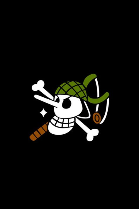 Ussop Wallpapers, Usopp Tattoo Ideas, Ussop Icons, Luffy Skull Logo, Usopp Background, Strawhat Pirates Logo Wallpaper, Manga Logo, One Piece Flags Pirates, Bicycle Wallpaper