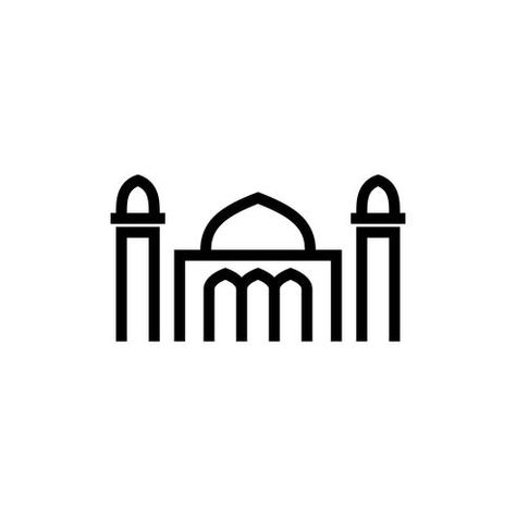 mosque outline icon. ramadan kareem Mosque Outline, Mosque Icon, Ramadan Kareem Vector, App Logo, Ramadan Kareem, App Icon, Ramadan, Art Images, Vector Art