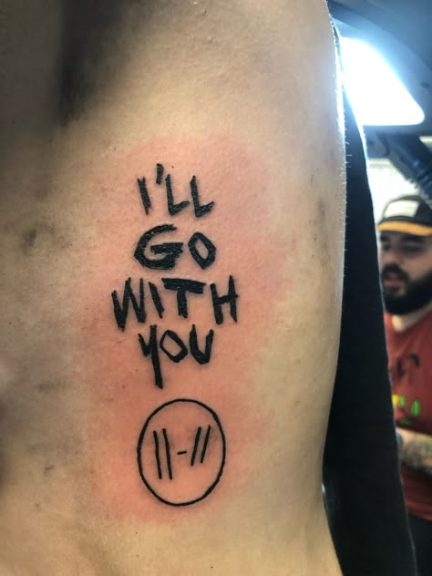 I got this tattoo done a few days ago. I love My Blood and that song helped me find a reason to keep going. Enjoy! 😊 Push On Through Tattoo Twenty One Pilots, Dysphoria Tattoo, My Blood Twenty One Pilots Tattoo, Tatuajes Twenty One Pilots, My Blood Twenty One Pilots, 21 Pilots Tattoo, Twenty One Pilots Tattoo Ideas, Tatuagem Twenty One Pilots, Tøp Tattoos