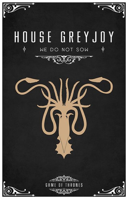 from Thomas Garely #liquidsouldesign on flickr! Check out all his cool sigils. He has a super minimalist series that is also awesome. #fanart #gameofthrones  // pinned by @welkerpatrick House Greyjoy, House Sigil, 6 Feet Under, Game Of Thrones Party, Game Of Thrones Poster, Game Of Thrones Series, Game Of Thrones 3, Game Of Thrones Tv, Got Game Of Thrones