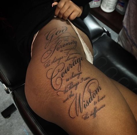 Serenity prayer tattoo God Grant Me The Serenity Tattoo Women, Serenity Prayer Tattoo Design For Women, Serenity Tattoo Ideas, Serenity Prayer Tattoo Women, God Grant Me The Serenity Tattoo, Prayer Tattoos For Women, Serenity Prayer Tattoo Design, Serenity Prayer Tattoo, Tattoo Bein Frau