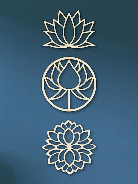 Lotus Flower Art, Plant Art Print, Laser Cut Wood Crafts, Silhouette Template, Laser Engraved Ideas, Laser Art, Soyut Sanat Tabloları, Lotus Design, Ceramics Pottery Art