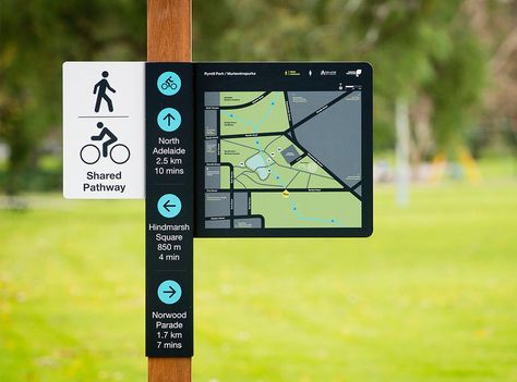 Map Signage, Adelaide City, Interpretive Signage, Visual Clutter, Entrance Signage, Park Signage, City Of Adelaide, Wayfinding Signage Design, Wayfinding Signs