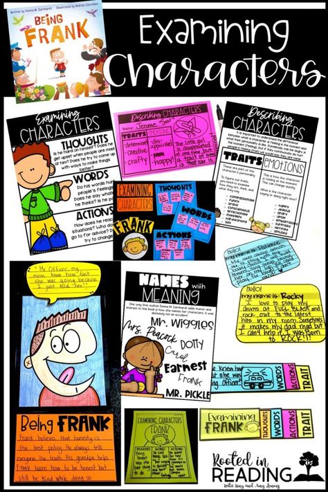 How to Examine Characters with Character Traits (thoughts, words, actions) using the book Being Frank Rooted In Reading, 4th Grade Books, Teaching Character Traits, Honesty Is The Best Policy, The Truth Hurts, Mentor Sentences, Teaching Character, Describing Characters, Character Actions