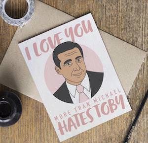 The Office Valentines Day, Easy Coworker Gifts, Office Valentines, The Office Valentines, Michael Scott The Office, The Office Tv Show, Funny Valentines Cards, Office Tv Show, Cross Stitch Quotes