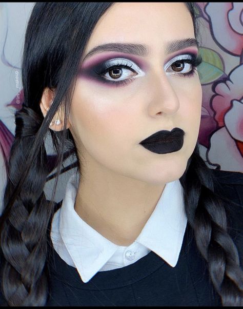 Wednesday Addams Wednesday Make Up Halloween, Merlina Adams Makeup, Wednesday Adam’s Makeup, Wednesday Face Paint, Wednesday Adams Make Up Look, Wednesday Adam’s, Wensday Makeup, Wednesday Addams Makeup Ideas, Wednesday Make Up