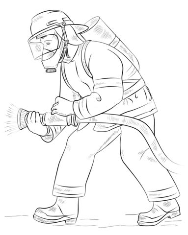 Fireman Coloring page Firefighter Drawing, Firefighter Art, Paw Patrol Coloring, Paw Patrol Coloring Pages, Drawing Tutorials For Kids, Truck Coloring Pages, Step Drawing, Free Printable Coloring, Drawing Tutorials