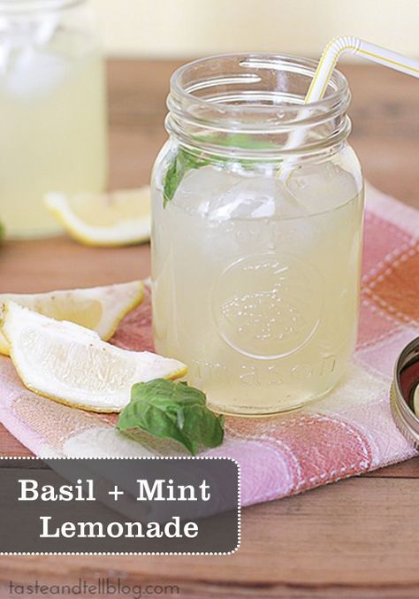 Make this Basil + Mint Lemonade drink today, and enjoy some on your porch, your balcony, or your deck.  It’s the perfect way to celebrate summer! Lemonade Beyonce, Mint Lemonade Recipe, Taste And Tell, Mint Drink, Basil Lemonade, Coctails Recipes, Mint Lemonade, Lemonade Drinks, Lemonade Recipe