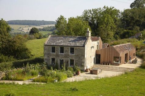 Starfall Farm-01-1 Kind Design Hot Tub House, Farm Pictures, Timber Cladding, Old Farm Houses, Renovation Design, Country Farmhouse Decor, Old Stone, House Extensions, Stone House