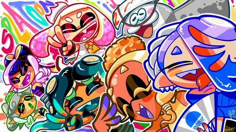 Splatoon Laptop Wallpaper, Splatoon Idols, Pearl And Marina, Splatoon Art, Third Person Shooter, Splatoon 3, Video Game Systems, A Hat In Time, Squid Game