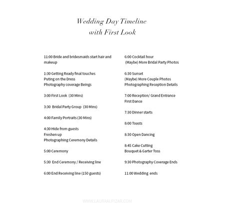 Wedding Day Timeline with First Look - Minneapolis Wedding Photographer Laura Alpizar Wedding Timeline Day Of With First Look, Wedding Day Timeline 5 Pm Ceremony, Wedding Day Timeline With First Look, Wedding Timeline With First Look, Wedding Timeline 5pm Ceremony, Wedding Timeline Day Of 5pm Ceremony, Day Of Wedding Timeline, Reception Schedule, Wedding Day Looks