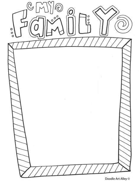 Picture Frame Coloring Page, Family Frame Template, Family Portraits Preschool, Family Coloring Pages Free Printable, All About Me Printable Free Preschool, Picture Frame Templates Free Printable, Family Art For Toddlers, Family Theme Activities For Toddlers, My Family Art And Craft Preschool