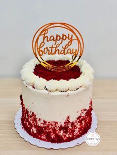 #foodie, #recipes, #cooking, #food inspiration Cake Designs Simple, Red Velvet Cake Decoration, Cake For Wedding, Decorating For Beginners, Red Velvet Birthday Cake, Bolo Rapunzel, Red Birthday Cakes, Bolo Red Velvet, Cake For Boyfriend