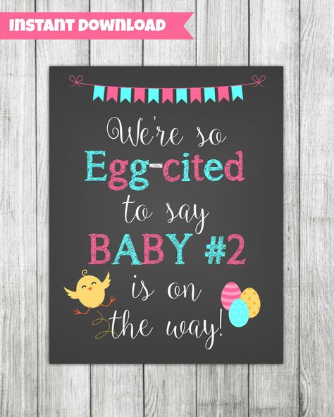 Easter Baby Announcement, Pregnancy Announcement Chalkboard, Baby Shower Chalkboard, Easter Pregnancy Announcement, Easter Photo Props, Pregnancy Chalkboard, Chalkboard Baby, Chalkboard Printables, Chalkboard Poster