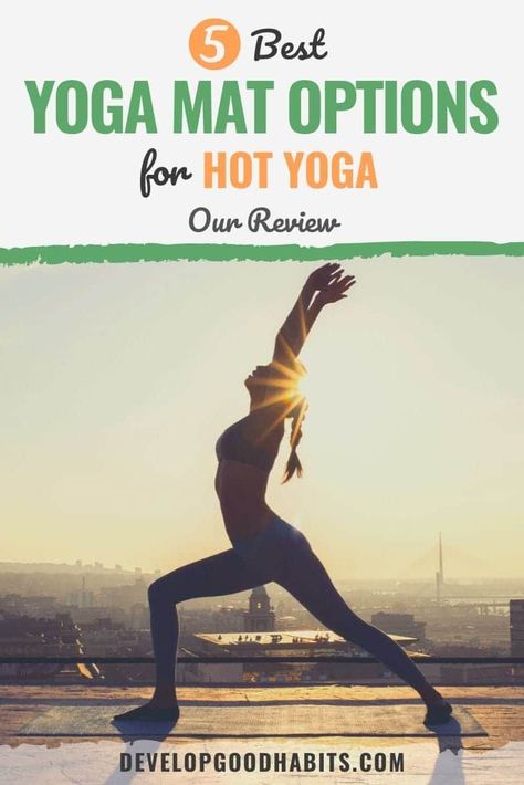 5 Best Yoga Mat Options for Hot Yoga | best yoga mats | important gear for hot yoga #yoga #yogagear #yogamats #hotyoga Best Yoga Mat, Hot Yoga Mat, Hot Pilates, Yoga For Runners, Yoga Mats Best, Yoga For Back Pain, Light Exercise, Yoga Iyengar, Basic Yoga