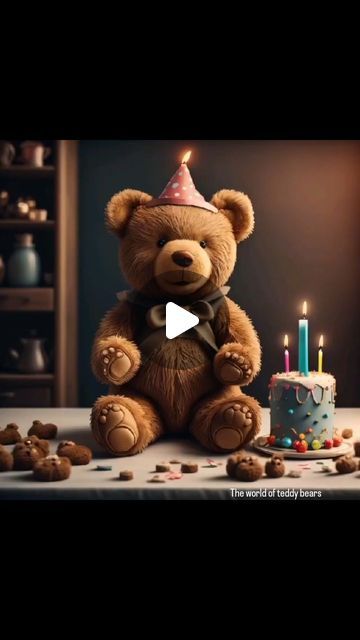 Teddy Bear Video, Birthday Celebration Video, Happy Teddy Bear Day, Late Birthday Wishes, Animated Christmas Pictures, Happy Birthday Bear, Teddy Bear Patterns Free, Teddy Bear Christmas, Bear Patterns Free