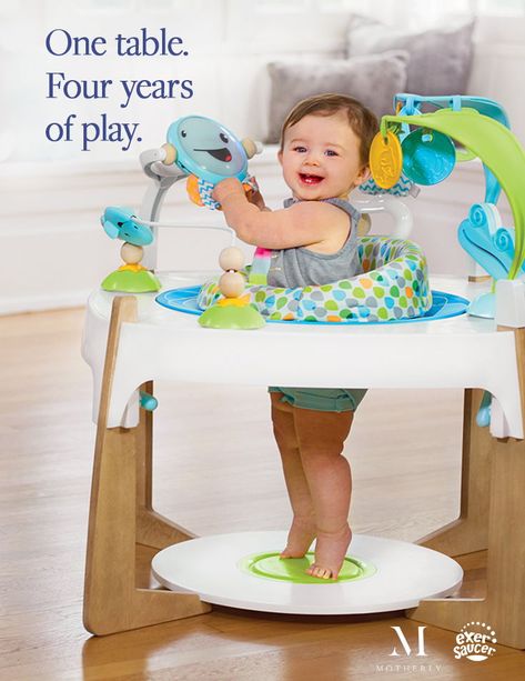 The ExerSaucer®️ Gleeful Sea 2-in-1 Activity Center + Art Table is a mama's dream! It converts from a bouncing activity center to a stand and play table to an art/activity table, and you'll never guess how many years of use it can get. Noise Drawing, Balance Game, Babies Stuff, Drawing Toys, Baby Activity Center, Learning Tips, Baby Activity, Activity Center, Baby Gym