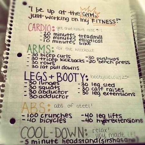 You feel the need to write down your workout routine. | 27 Signs You're An Obsessive List Maker Gym Workout Plan For Women, Muscle Abdominal, Exercise Plan, Workout Plan For Women, Workout Chart, Workout Plan Gym, Body Fitness, Motivation Fitness, Diet Keto