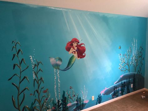 Under The Sea Mural, Undersea Mural, Fish In Ocean, Under The Sea Wallpaper, Scene Fits, Sea Murals, Ocean Mural, Collaborative Mural, Aquatic Art