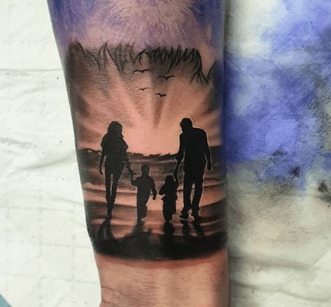 Family Tattoos For Men Symbolic, Tattoo Ideas For Family, Tattoo For Parents, Family Tattoos Ideas, Family Symbols, Polaroid Tattoo, Parents Tattoo, Family Sleeve Tattoo, Sun Tattoo Ideas