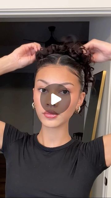 𝐌𝐈𝐊𝐀𝐘𝐋𝐀 on Instagram: "super easy twisted updo for V-Day ☺️💌  #curls #hairtutorial #hairinspo" Curly Hair Interview Hairstyles, Wavy Hairstyles Updo, Hairstyles For Bed, Wavy Hair Updo, Curly Hair Updos, Wavy Updo, Interview Hairstyles, Twisted Updo, Easy Hair Updos