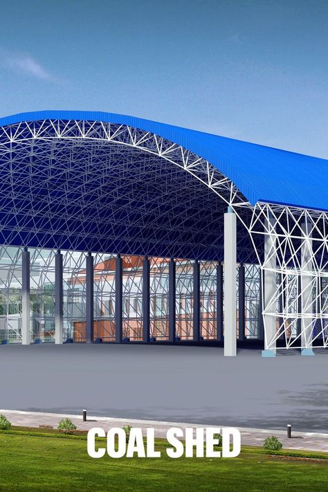 Space Frame Steel Structure Building Design Space Truss, Coal Storage, Building A Wooden House, Structure Building, Roof Truss Design, Truss Structure, Steel Structure Buildings, House Roof Design, System Architecture