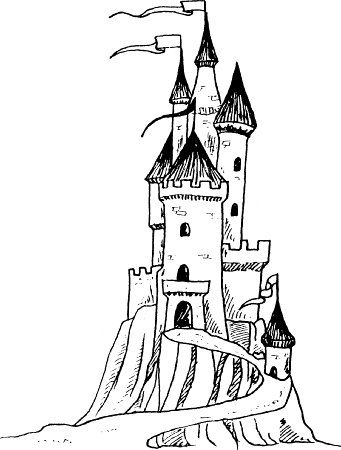 Castle Drawing Easy, Castle Sketch, Castle Tattoo, Castle Drawing, Fairy Castle, Drawing Competition, Cool Pencil Drawings, Art Journal Therapy, Everyday Art