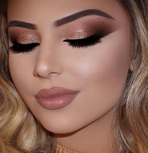 Quinceanera Makeup, Wedding Hairstyles And Makeup, Makeup For Blondes, Glam Makeup Look, Pinterest Makeup, Braut Make-up, Makijaż Smokey Eye, Glamorous Makeup, Gold Makeup