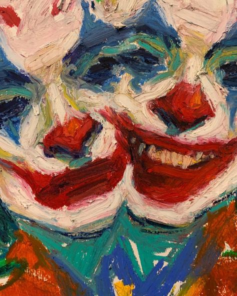 Oil Pastel Design, Painting People Acrylic, Oil Pastel Face, Clown Face Drawing, Reference Images For Artists, Obsession Art, Piskel Art, Oil Pastel Art, Instagram Time