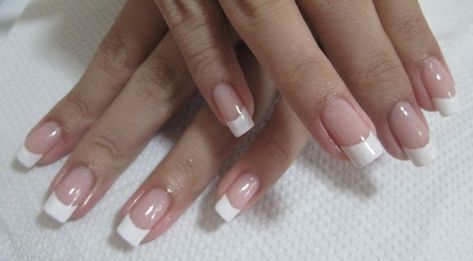 Love 'em!!!! White Tips, Squoval Nails, French Tip Acrylic Nails, Really Cute Nails, Square Acrylic Nails, Dream Nails, Funky Nails, French Tip Nails, Nail Shapes