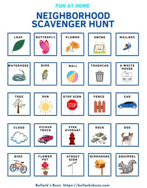 Neighborhood Scavenger Hunt For Kids, Picture Scavenger Hunts, Scavenger Hunt Template, Neighborhood Scavenger Hunt, Neighborhood Activities, Easter Scavenger Hunt, Treasure Hunt For Kids, Kids Activities At Home, Toddler Outdoor