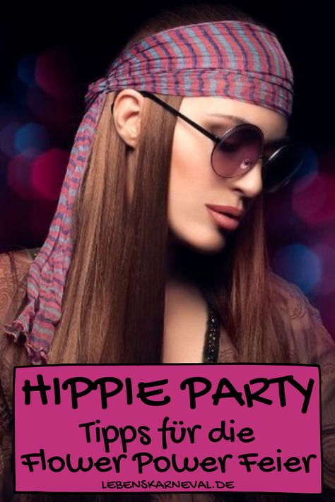 Bunte Kleidung, schrille Dekoration, lange Haare und laute Musik. Hier finden Sie zahlreiche Vorschläge für die Organisation einer Hippie Party. 70s Flower Power Outfit, Hippie Party Outfit, Flower Power Outfit, Woodstock Outfit, Hippie Outfits 70s, Hippie Style 70s, Flower Power Party, 70s Fashion Hippie, Motto Party