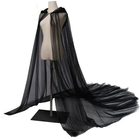 Please be reminded that due to lighting effects and monitor brightness/contrast setting, the color tone of the website photo and the actual item could be slightly different. Lady Mesh Hooded Cape Cloak Top Bridal Halloween Party Retro Fancy Dress Loose Please note this is in Asian sizing, smaller than western size e.g. UK, US, AU. Please check the measurements carefully before making a purchase. Please allow 2-4cm discrepancy due to different measurement method. Color: white, red, black Material Elven Woman, Black Cloak, Cape Cloak, Wedding Jacket, Hooded Cape, Hooded Cloak, Capes For Women, Vintage Punk, Black Tulle