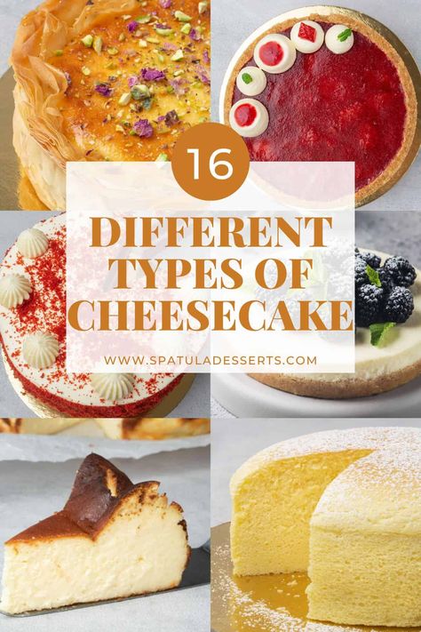 Vintage Cheesecake Recipes, Cheesecake Recipes No Springform Pan, Different Types Of Cheesecake, Tall Cheesecake Recipe, Authentic Cheesecake, Types Of Cheesecake, Cheesecake Ideas, Cookie Types, Cheesecake Cake