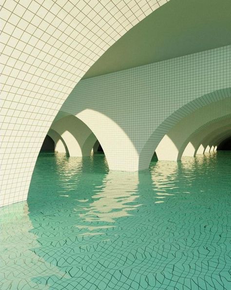 Jared Pike, Diving Pool, Dreamcore Aesthetic, Pool Rooms, Dreamcore Weirdcore, Dream Pools, Weird Dreams, Brutalism, Design Logo