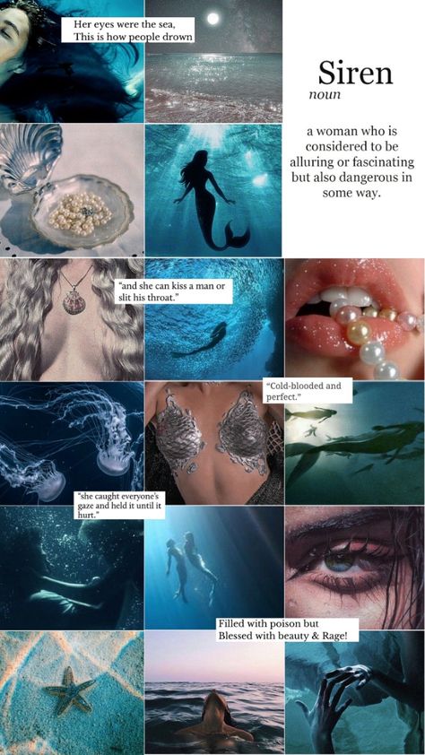 Siren Iphone Wallpaper, Ocean Siren Aesthetic, Siren Instagram Captions, Siren Aethestic, Siren Abilities, Siren Captions, Siren Quotes Aesthetic, The Siren Aesthetic, Siren Names Ideas