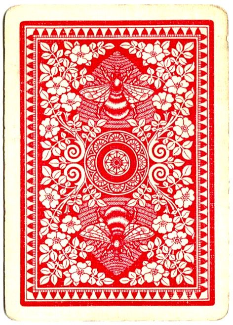 Consolidated Card Co : Bee 92 - Back n°182 (red) Vintage Poker Aesthetic, Heritage Maximalism, Abolish Ice, Art Fair Booth, Playing Cards Art, Tattoo Project, Tarot Art, Abstract Line Art, Christmas Drawing