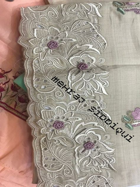 Cutwork Embroidery Suits Designs, Cutwork Lace, Crochet Lace Shawl, Embroidery Store, Embroidery Boutique, Flower Machine Embroidery Designs, Birds Embroidery Designs, Full Mehndi Designs, Machine Work