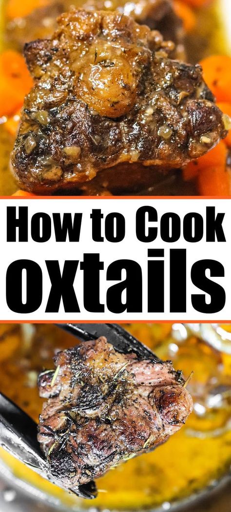 How to cook oxtails in the oven with vegetables perfectly. Dutch Oven oxtail baked and roasted to fork tender will make you want seconds. Best Oxtail Recipe, Oxtail Recipes Easy, Cooking Oxtails, Beef Oxtail, Oxtail Recipe, Oxtail Soup, Goat Recipes, Oxtail Stew, Oxtail Recipes