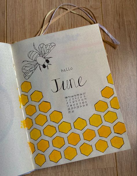 June calendar | yellow aesthetic #yellow #june #honey Hello June Aesthetic, June Aesthetic Calendar, June Calendar Ideas, June Aesthetic, June Calendar, Hello June, Aesthetic Yellow, Journal Idea, Bullet Journal Design Ideas