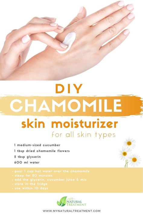 Chamomile Uses, Chamomile Recipes, Moisturizer Diy, Clear Skin Care Routine, Natural Skin Moisturizer, Diy Moisturizer, Beauty Spells, Tea At Home, Natural Face Cream