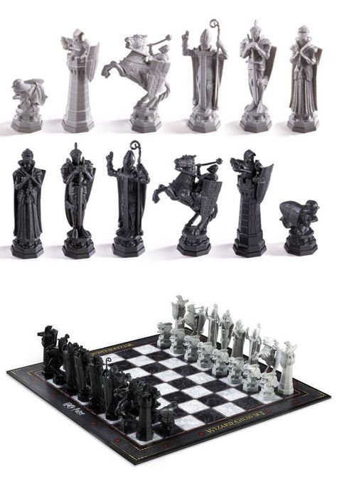 Chess Pieces As People, Harry Potter Chess Pieces, Chess As Human, Human Chess Pieces, Chess Pieces As Humans, Harry Potter Chess, Wizard Chess Set, 3d Chess Set, Wizard Chess