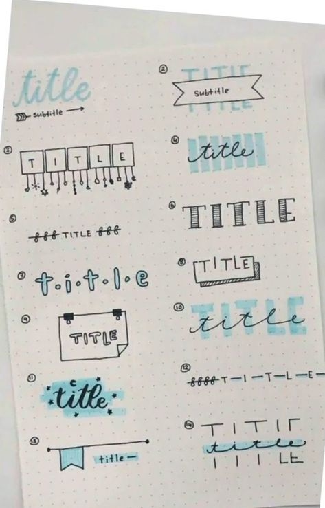 Neat Notes, Bullet Journal Headers, Pola Macrame, Title Ideas, Bullet Journal Font, Journal Fonts, Calendar Journal, Bullet Journal Notes, Bullet Journal Paper