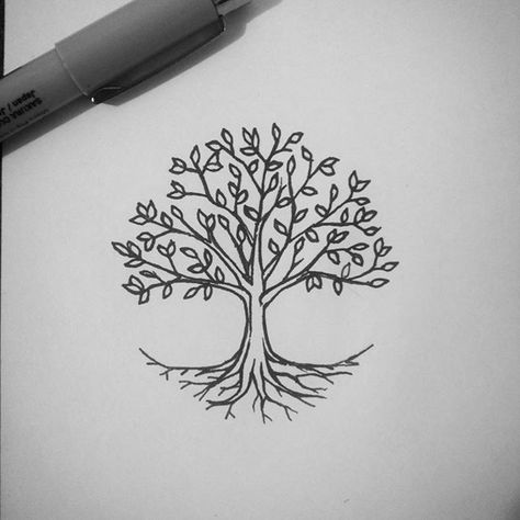 Short Quote Tattoos, Mother Nature Tattoos, Family Tree Tattoo, Geometric Trees, Tree Tattoo Designs, Tree Of Life Art, Small Tattoos Simple, Butterfly Tattoos, Tree Of Life Tattoo